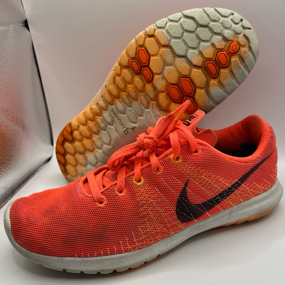 Nike Womens Flex Fury 705299-800 Orange Running Shoes Sneakers Size 9
